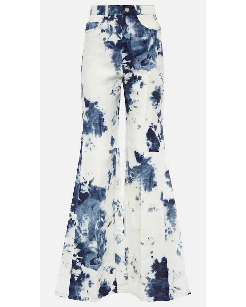 Chloé Chloé Weite Hose aus Leinen Multicolor