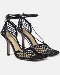 Bottega Veneta Pumps Stretch aus Mesh und Leder Schwarz