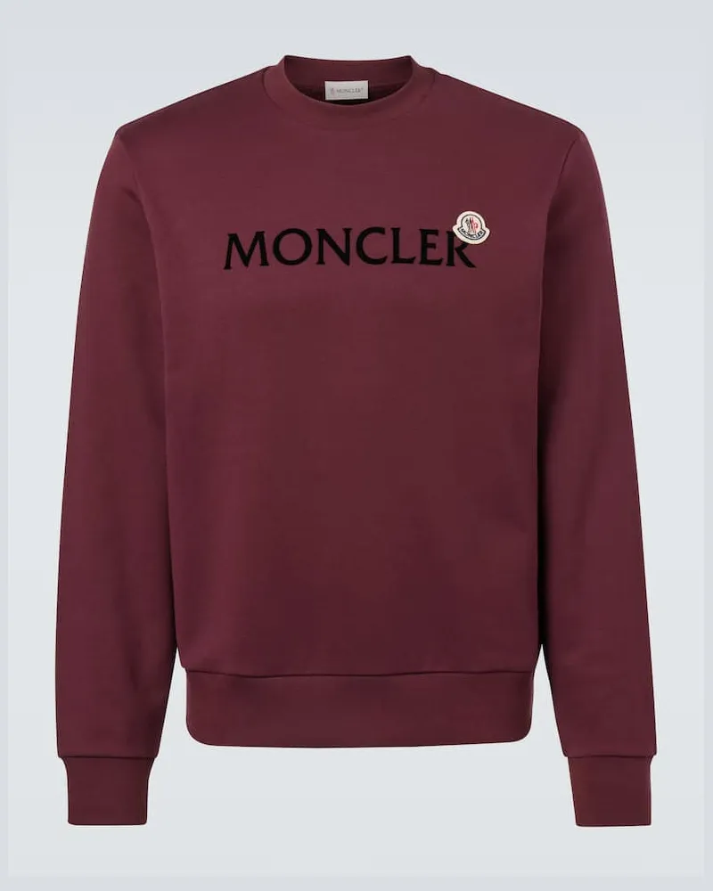Moncler Sweatshirt aus Baumwoll-Jersey Rot