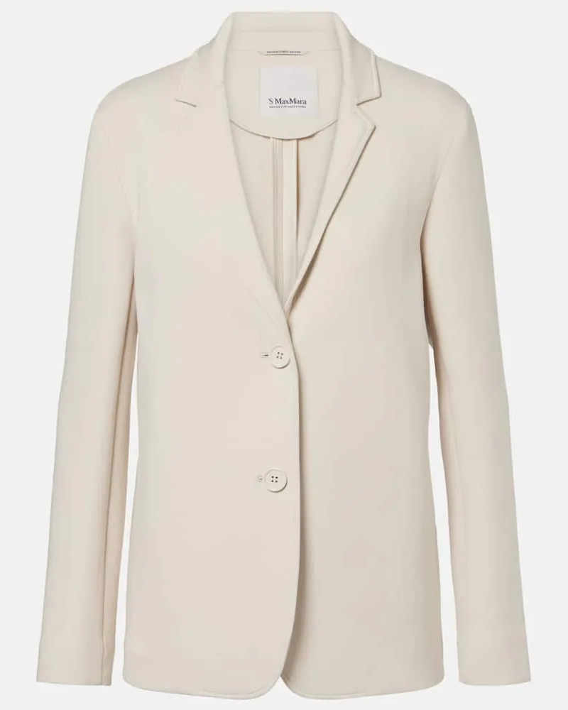 Max Mara Blazer Matollo aus Jersey Weiß