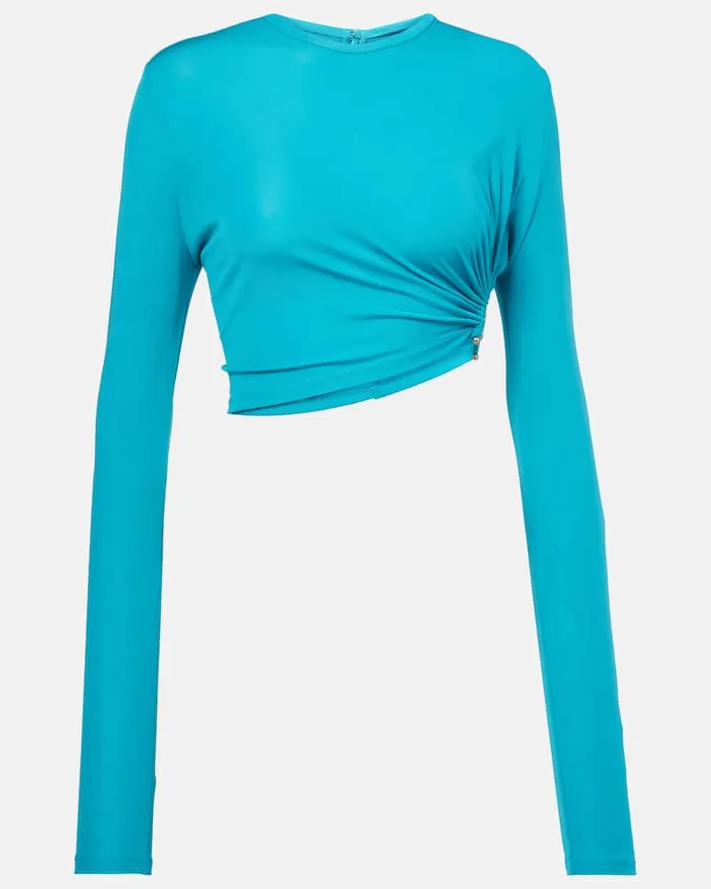 Christopher Esber Cropped-Top Bezel Quartz Blau