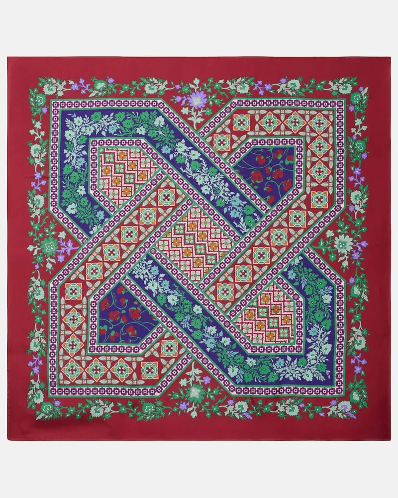 La DoubleJ Tuch aus Seiden-Twill Multicolor