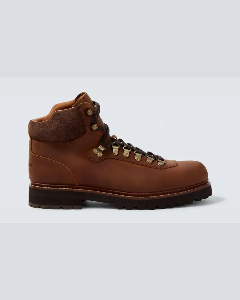 Ralph Lauren Schnürstiefel aus Leder Braun