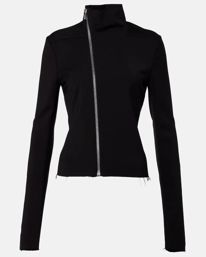 Rick Owens Cropped-Jacke Gary aus einem Wollgemisch Schwarz