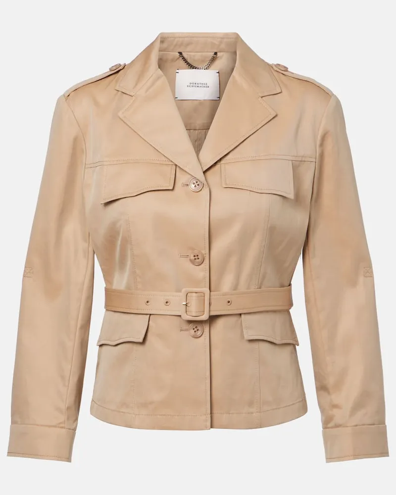 Dorothee Schumacher Trenchcoat Luxury Layer aus Baumwolle Beige