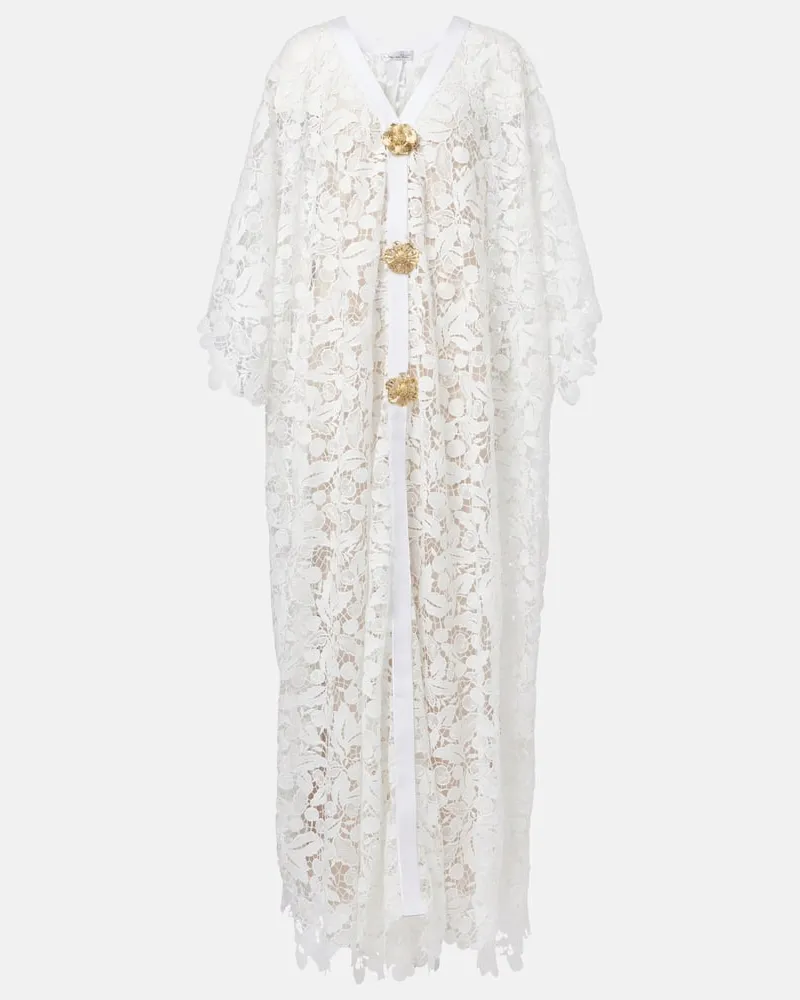 Oscar de la Renta Maxikleid aus Spitze Weiß