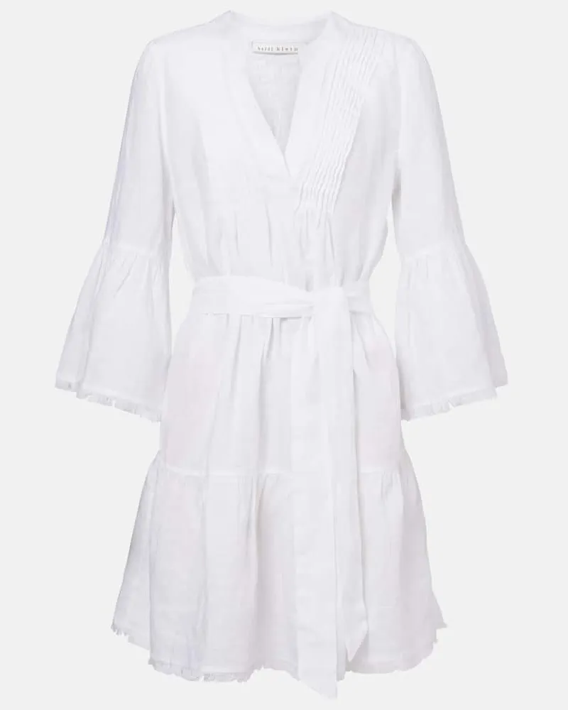 Heidi Klein Kaftan aus Leinen Weiß