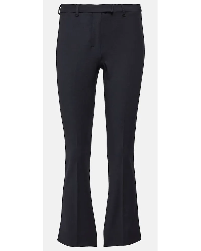 Max Mara Hose Umanita aus einem Baumwollgemisch Schwarz