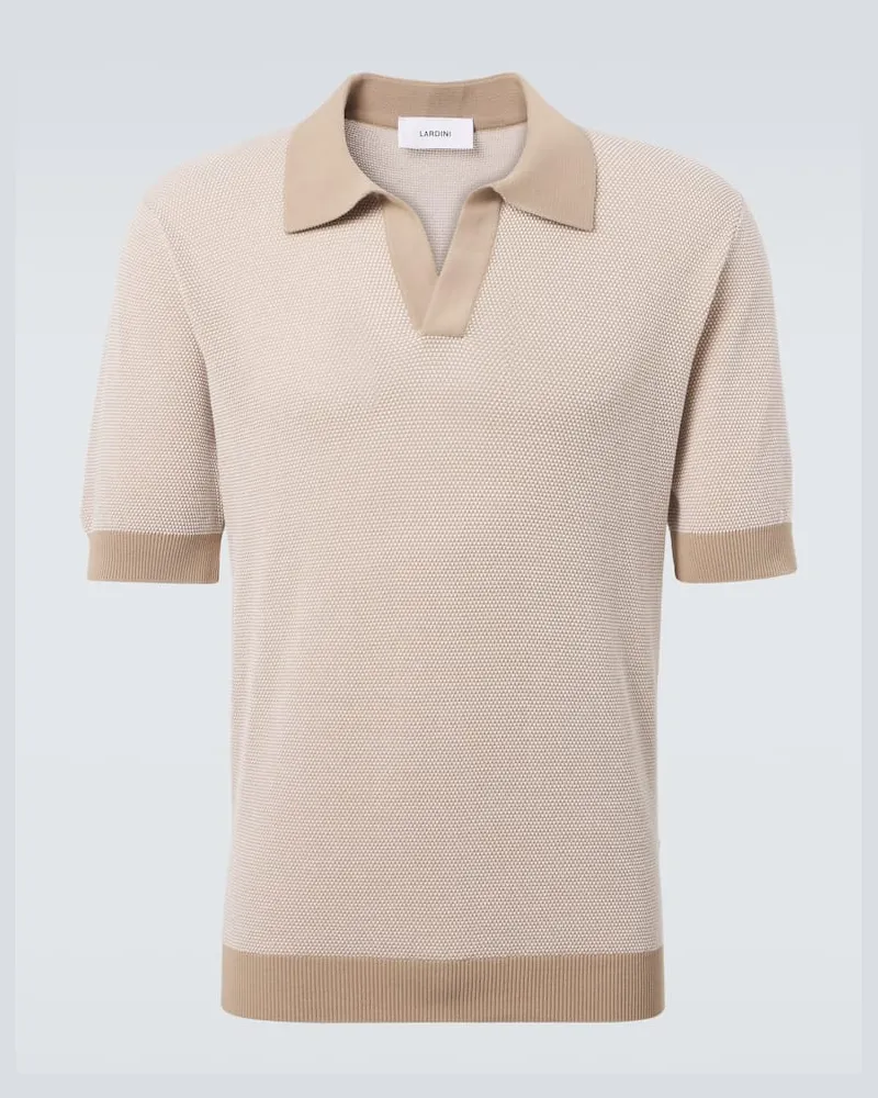LARDINI Polopullover aus Baumwolle Braun