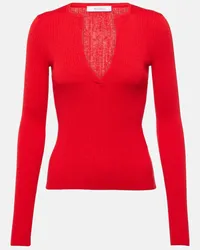 Max Mara Pullover Urlo aus Seide und Kaschmir Rot