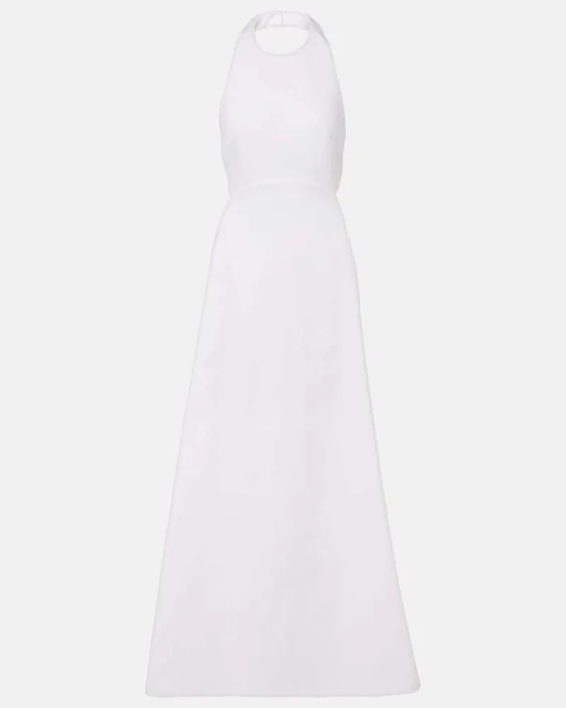 Adriana Degreas Maxikleid aus einem Baumwollgemisch Weiß
