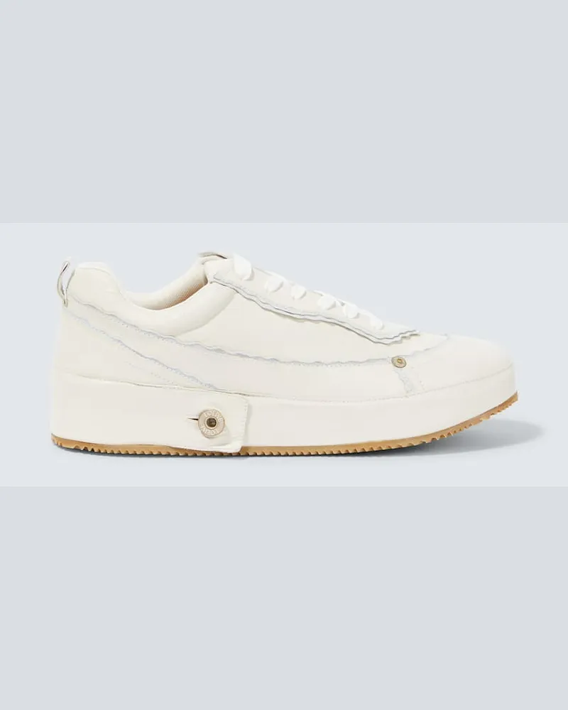 Loewe Sneakers Deconstructed aus Leder Weiß