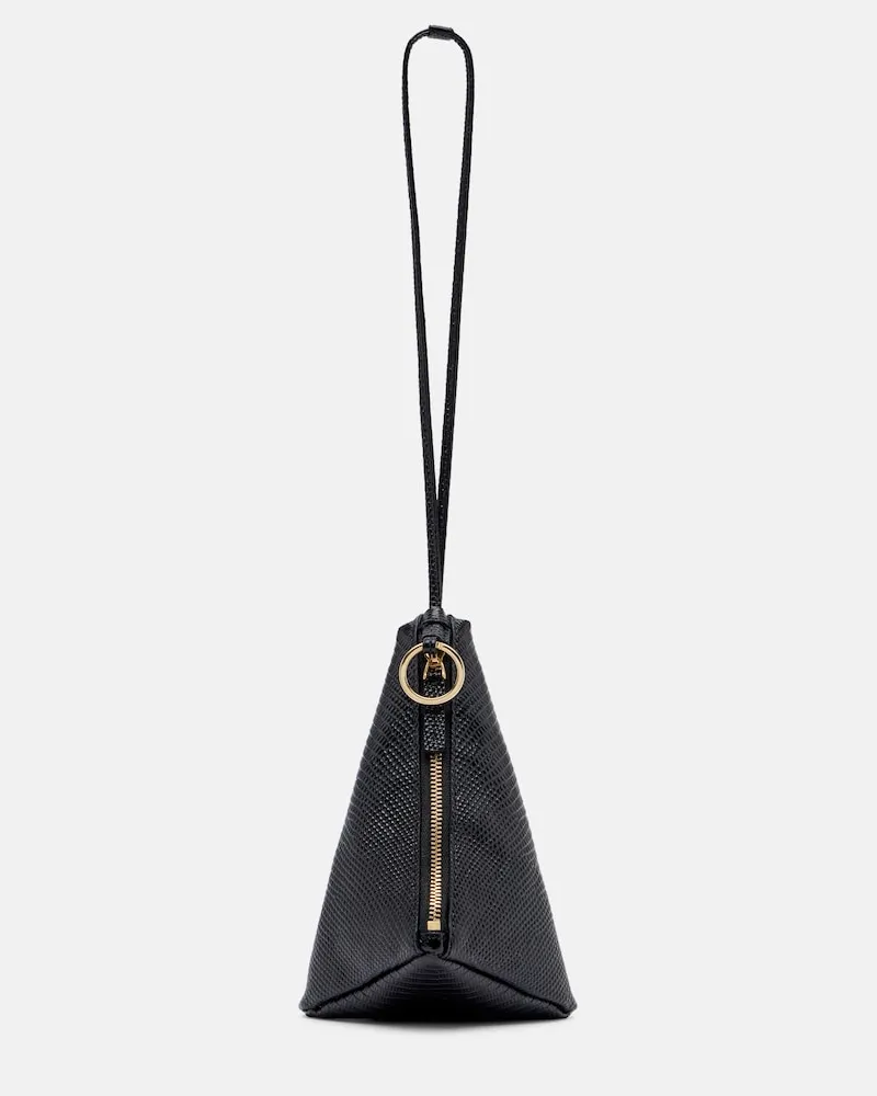 Calvin Klein Etui mit Riemen Solida Mini aus Leder Schwarz