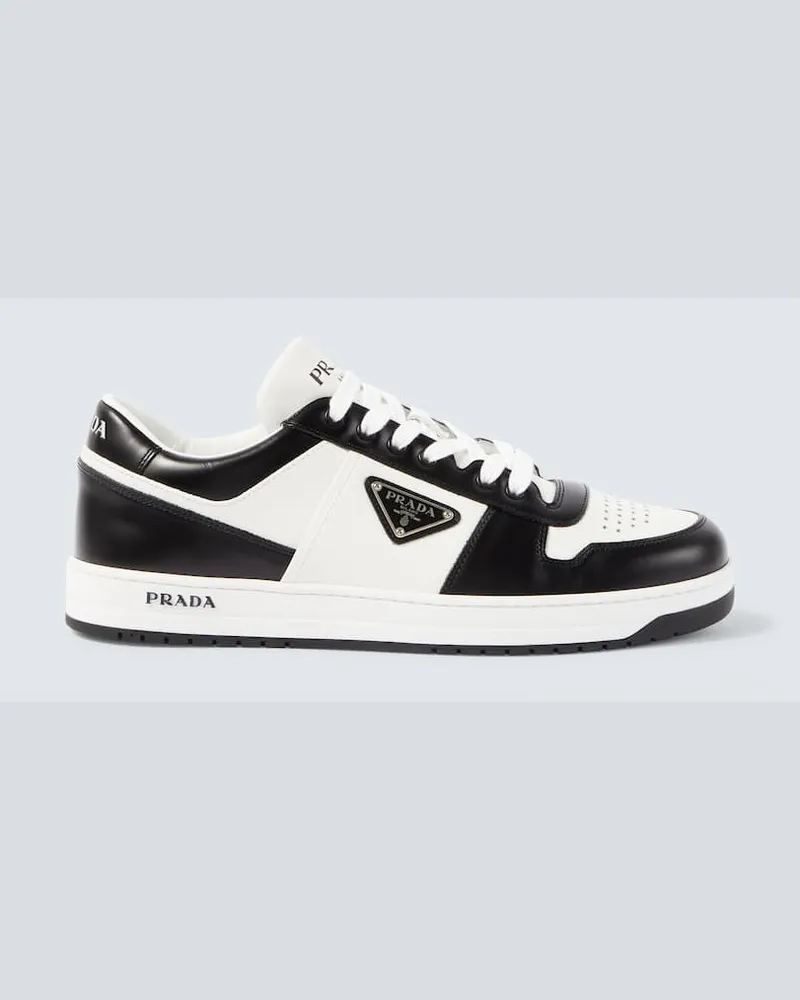 Prada Sneakers Downtown aus Leder Weiß