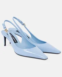 Dolce & Gabbana Slingback-Pumps aus Leder Blau