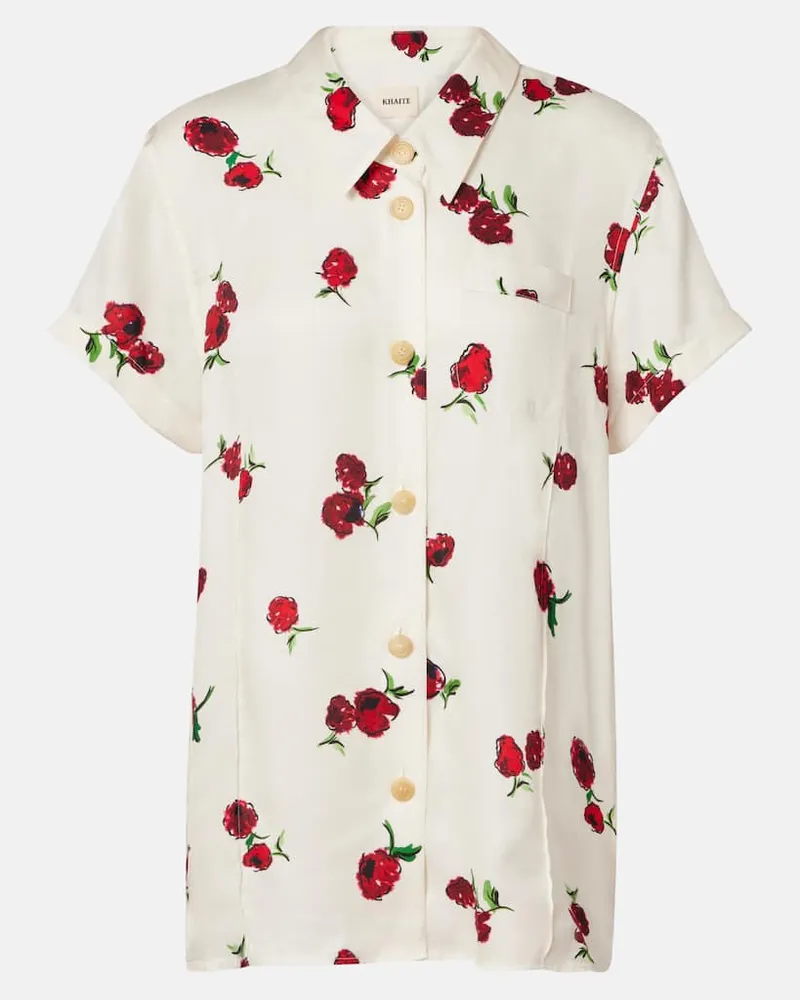 KHAITE Hemd Keefe aus Twill Weiß
