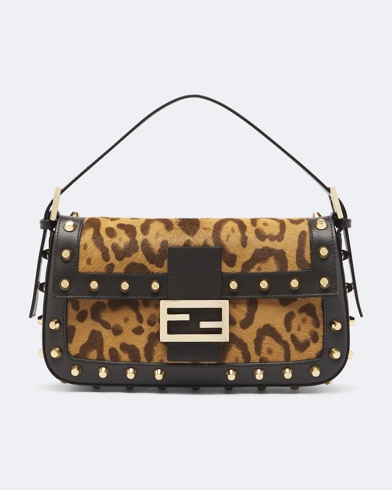 Fendi Schultertasche Baguette® 26424 aus Kalbshaar Braun