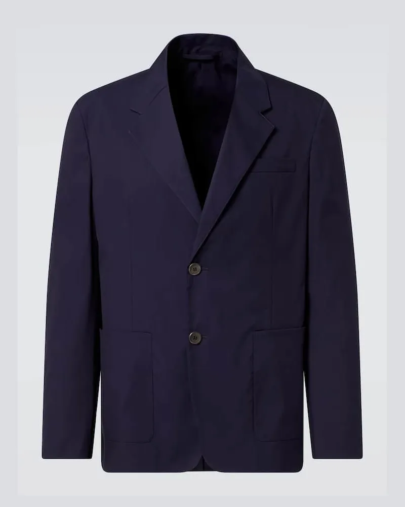 Prada Blazer aus Popeline Blau
