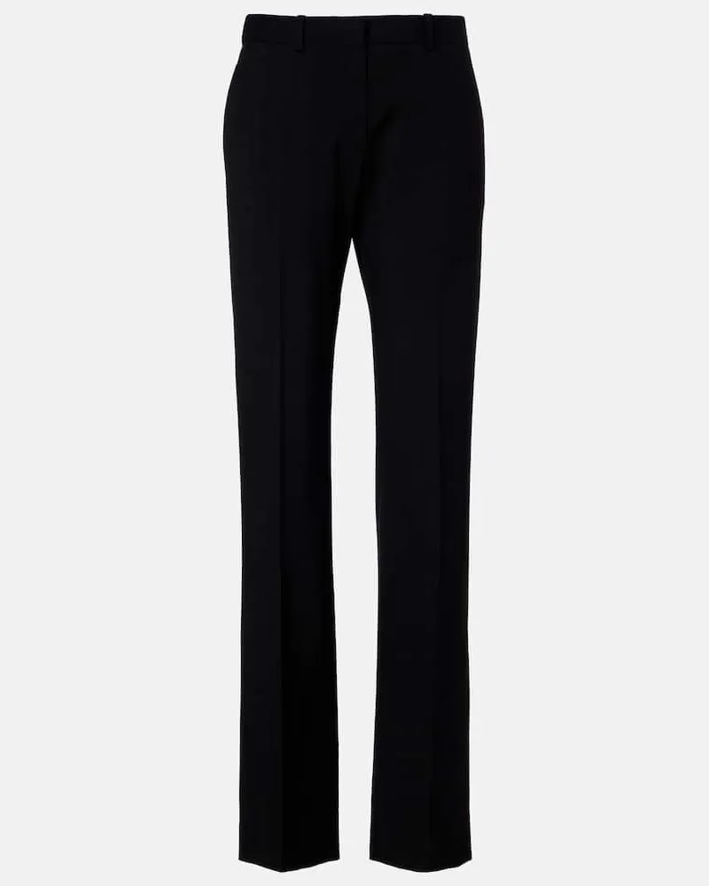 The Row Gerade Hose Hiram aus Wolle Schwarz
