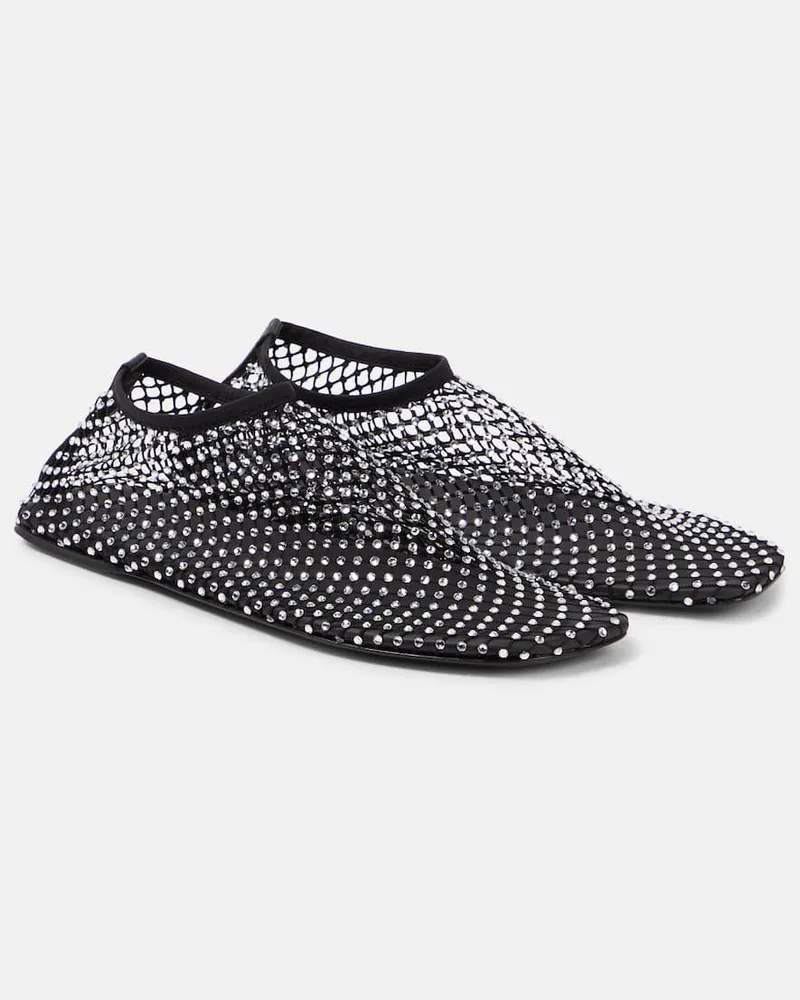 Christopher Esber Slip-Ons Minette aus Mesh mit Kristallen Schwarz