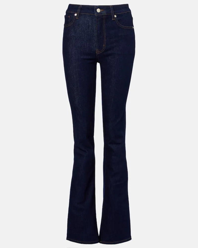 Frame Denim High-Rise Bootcut Jeans Reboot Blau