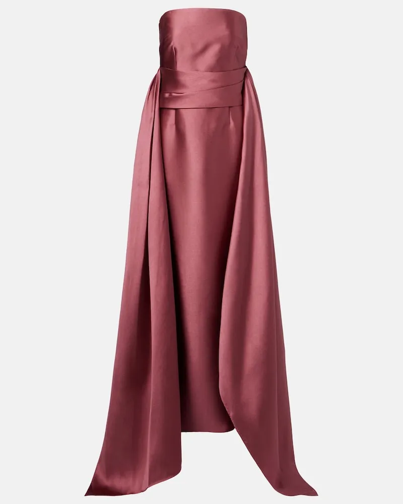 Solace London Robe aus Satin Violett