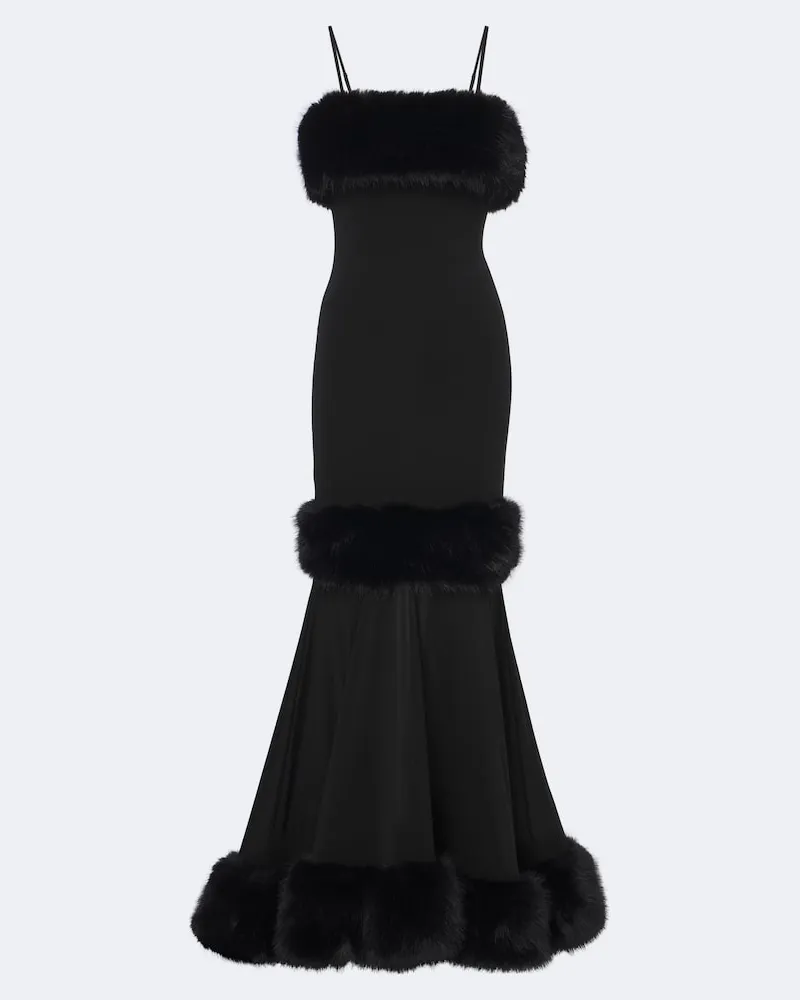 Nina Ricci Robe aus Jersey Schwarz