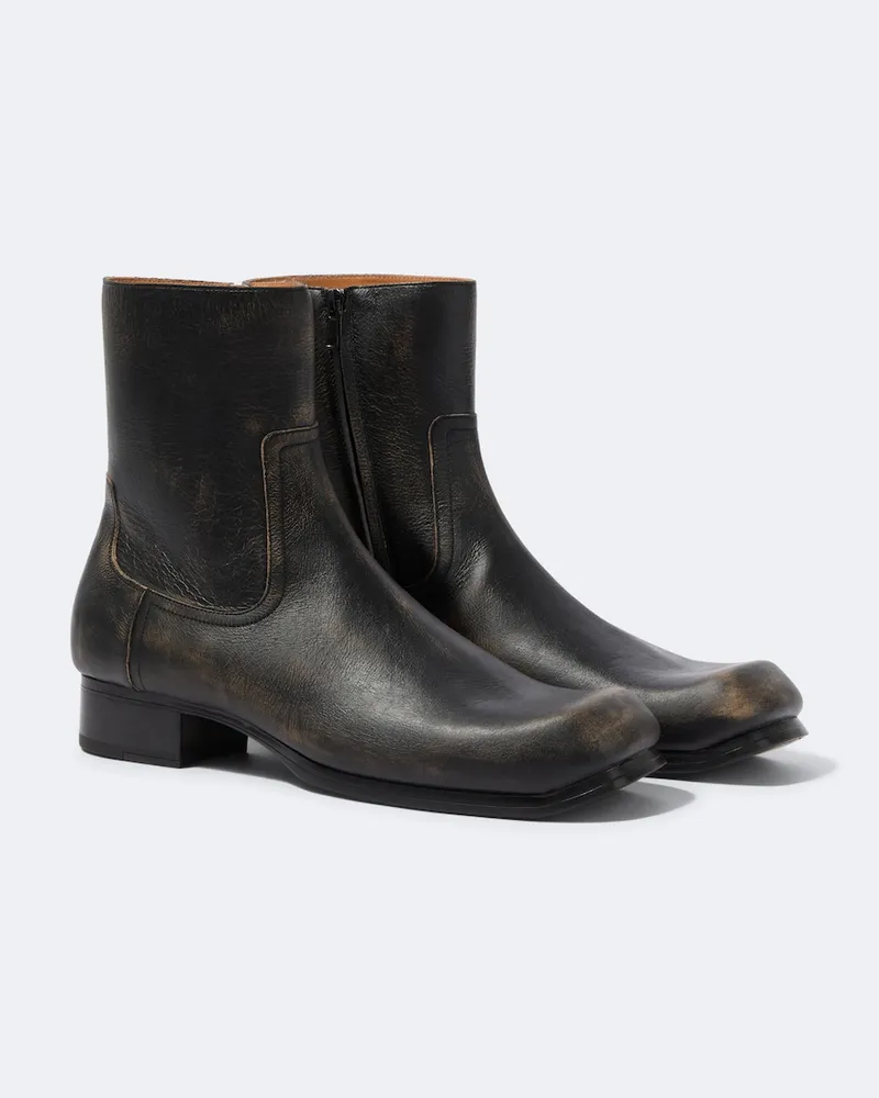 Maison Margiela Ankle Boots Float aus Leder Schwarz
