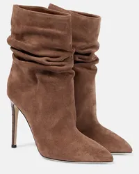 Paris Texas Ankle Boots aus Veloursleder Braun