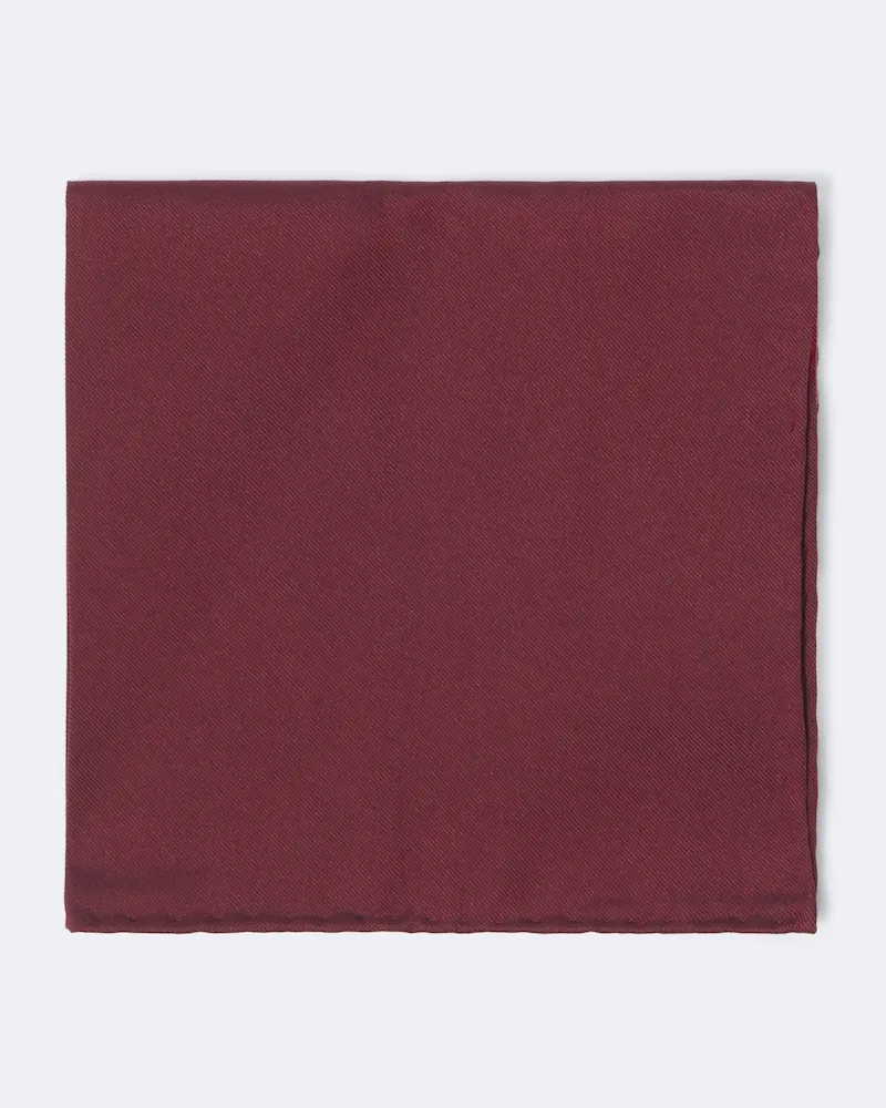 Brunello Cucinelli Einstecktuch aus Seide Rot