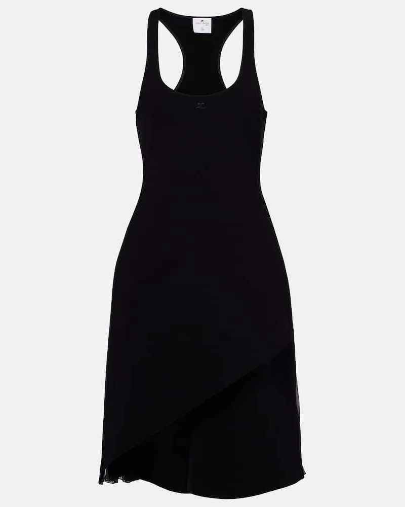 Courrèges Courrèges Minikleid Infinity aus Crêpe Schwarz