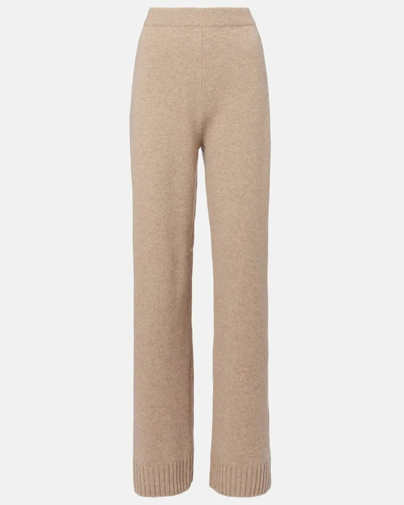 Tory Burch Jogginghose aus Wolle Beige