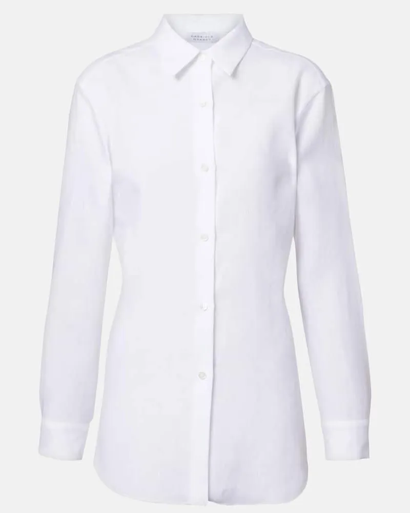 Gabriela Hearst Hemd Reyes aus Leinen Weiß