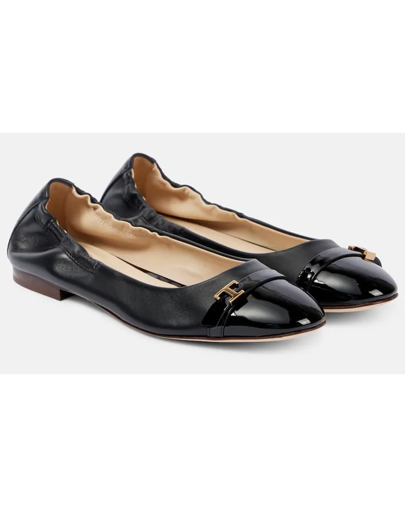 TOD'S Ballerinas aus Leder Schwarz