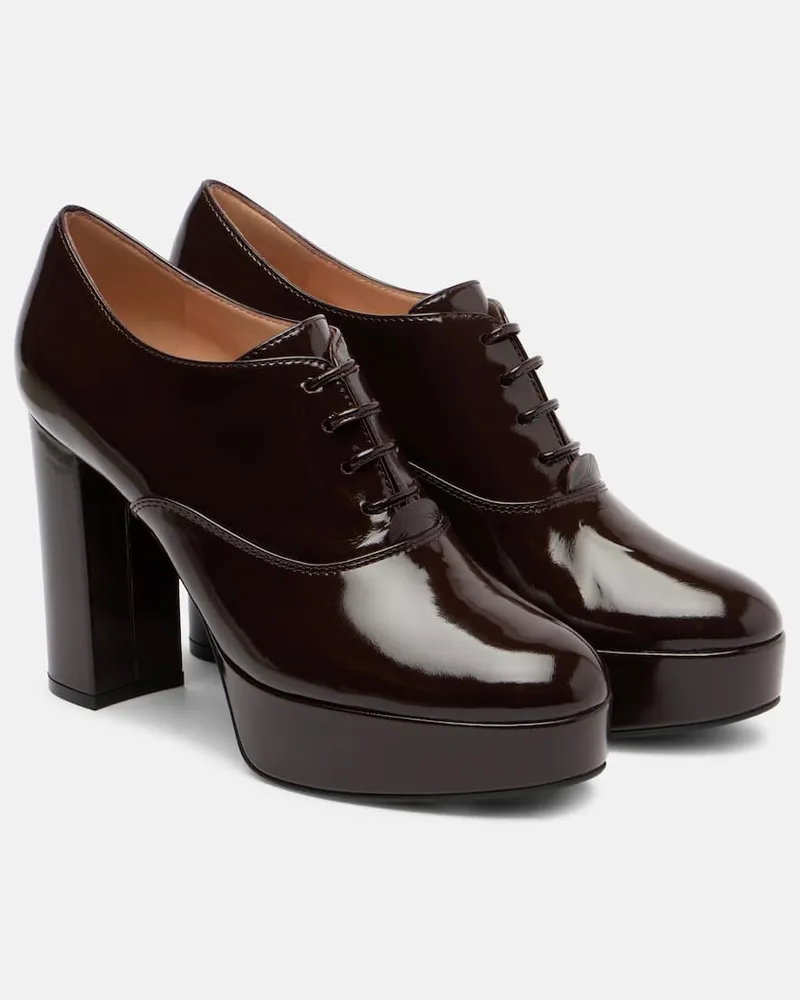 Gianvito Rossi Plateau-Pumps 70 aus Leder Burgunderrot