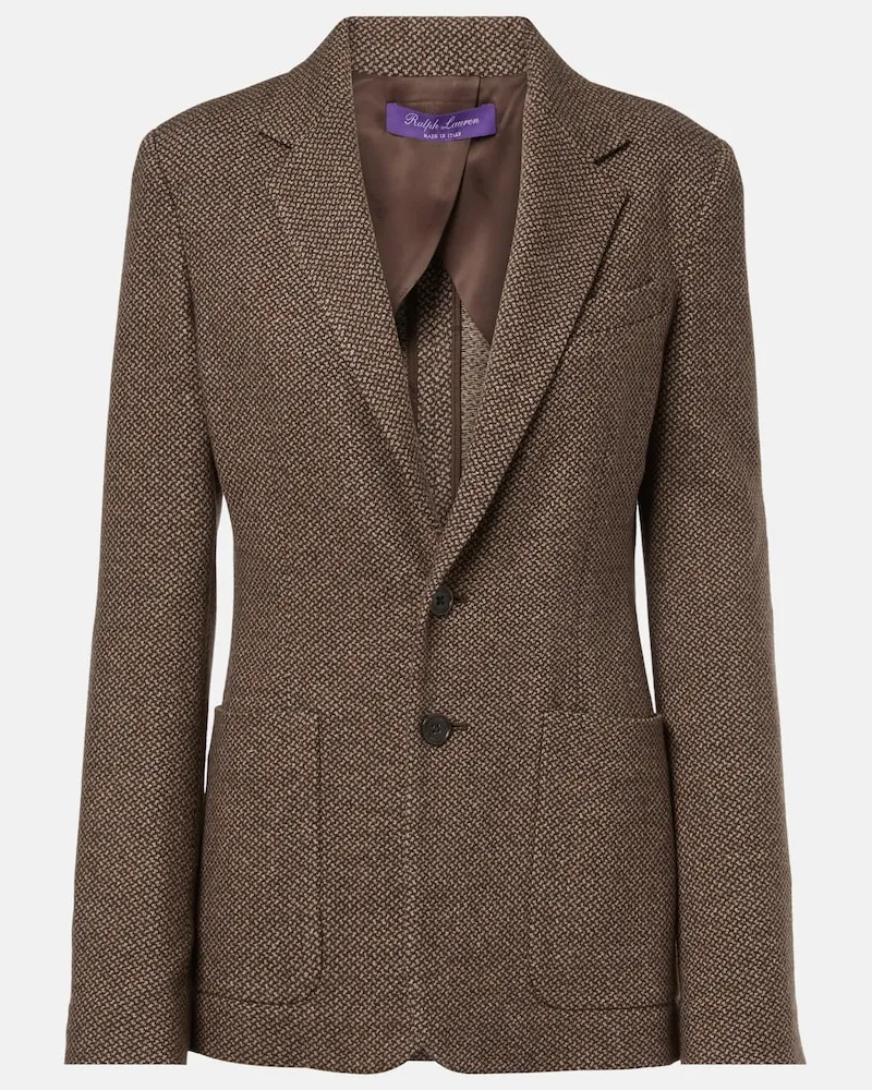 Ralph Lauren Blazer Hailey aus Wolle, Seide und Kaschmir Braun