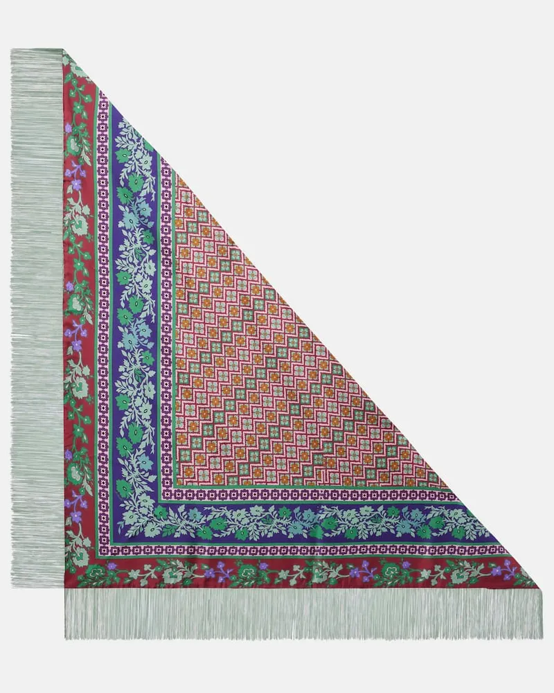 La DoubleJ Tuch aus Seiden-Twill Multicolor