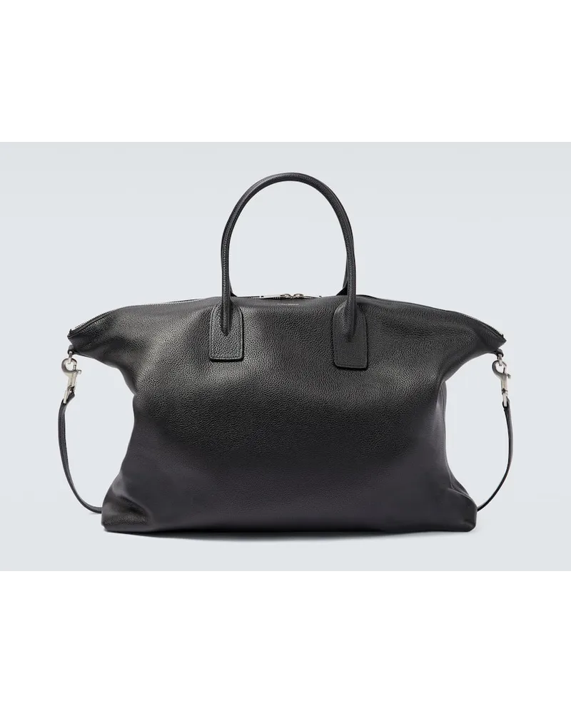 Saint Laurent Tote Giant aus Leder Schwarz