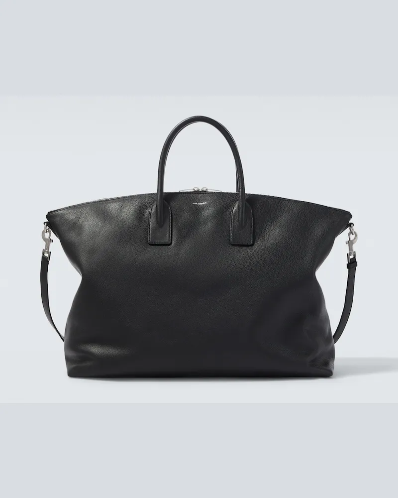 Saint Laurent Weekender aus Leder Schwarz
