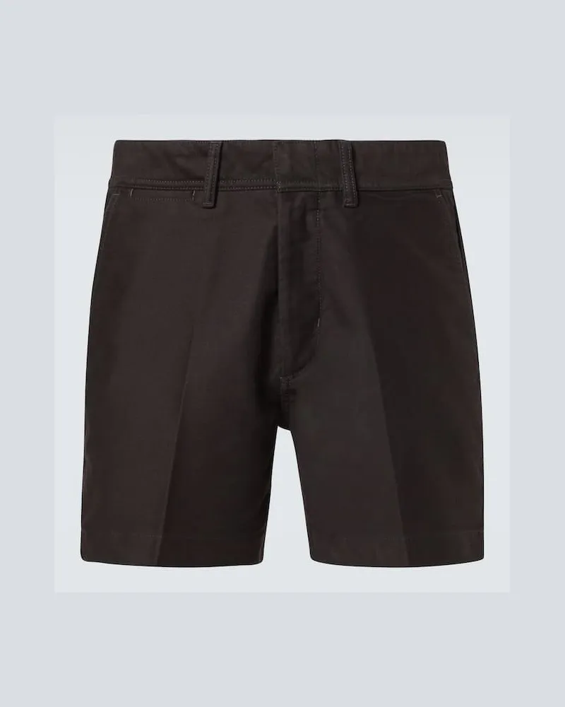 Tom Ford Shorts aus Baumwollsatin Schwarz