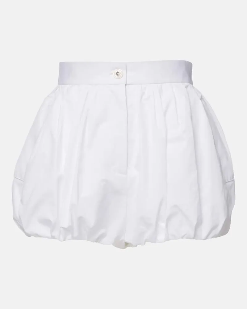 Dolce & Gabbana High-Rise Shorts aus Baumwollpopeline Weiß