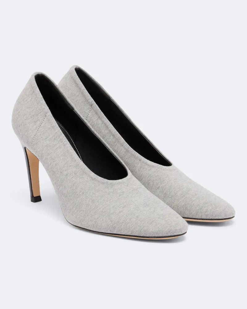 Totême Pumps Slip aus Jersey Grau