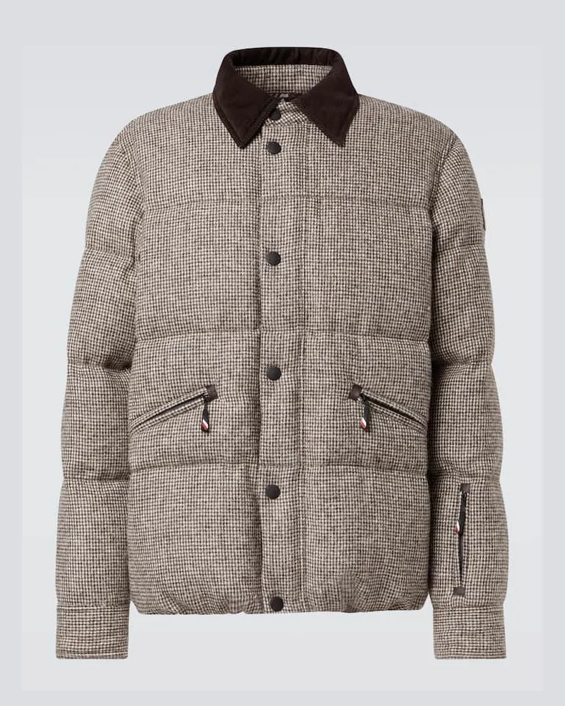 Moncler Skijacke Elgon aus Wolle Grau