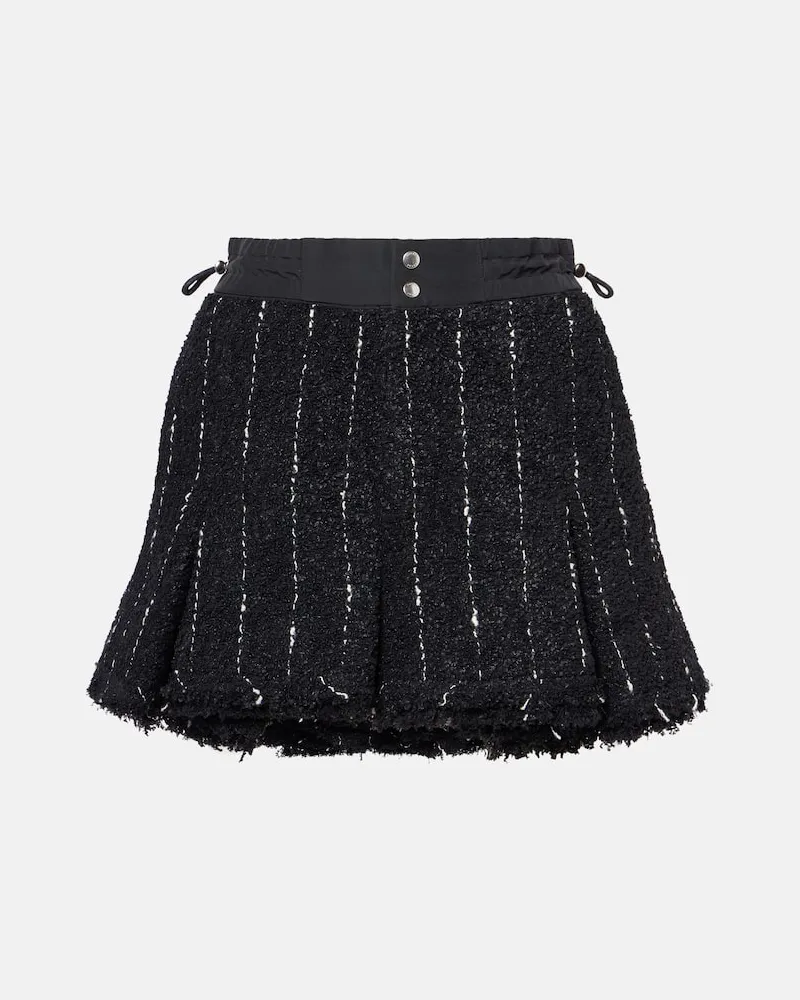 Sacai Shorts aus Tweed Schwarz