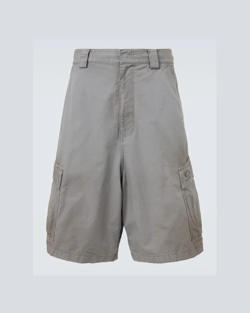 Balenciaga Cargo-Shorts aus Baumwolle Grau
