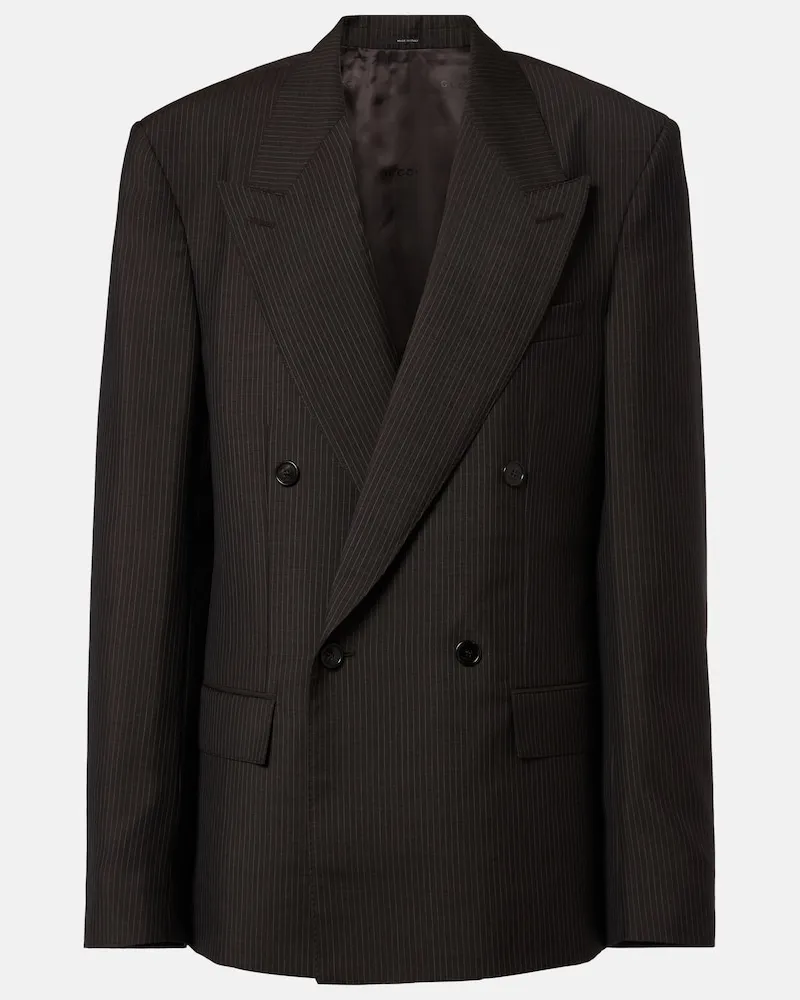 Gucci Blazer aus Wolle und Mohair Braun