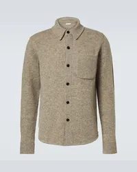 Dries van Noten Hemd aus Wolle Beige