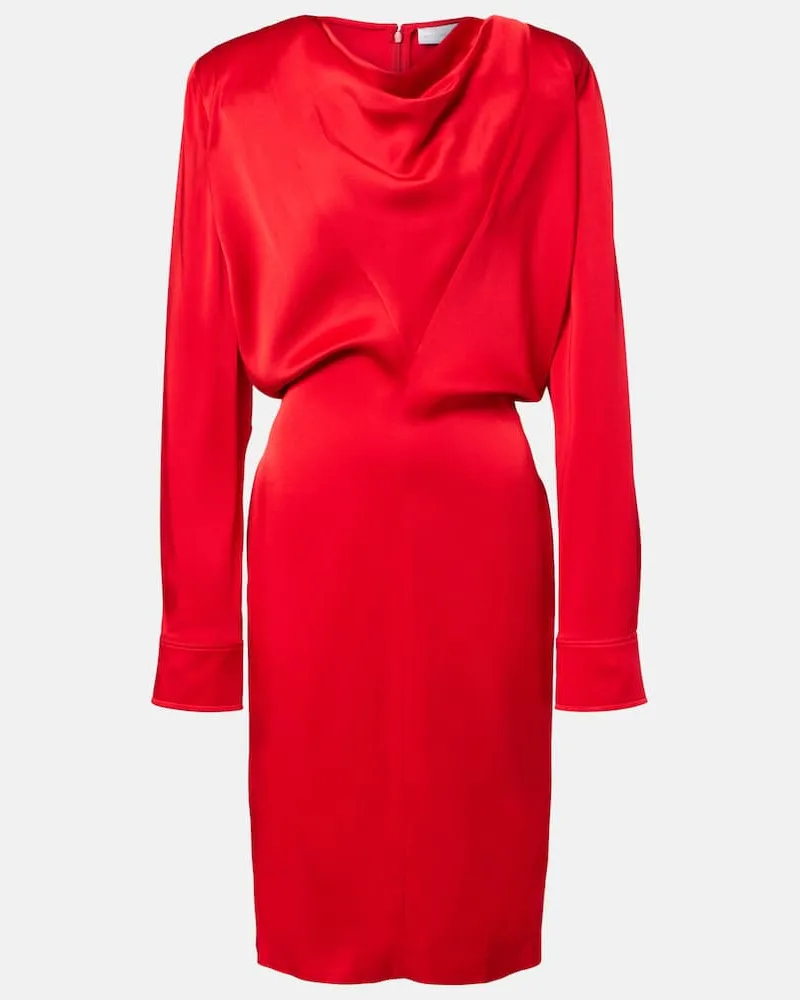 Stella McCartney Midikleid aus Satin Rot