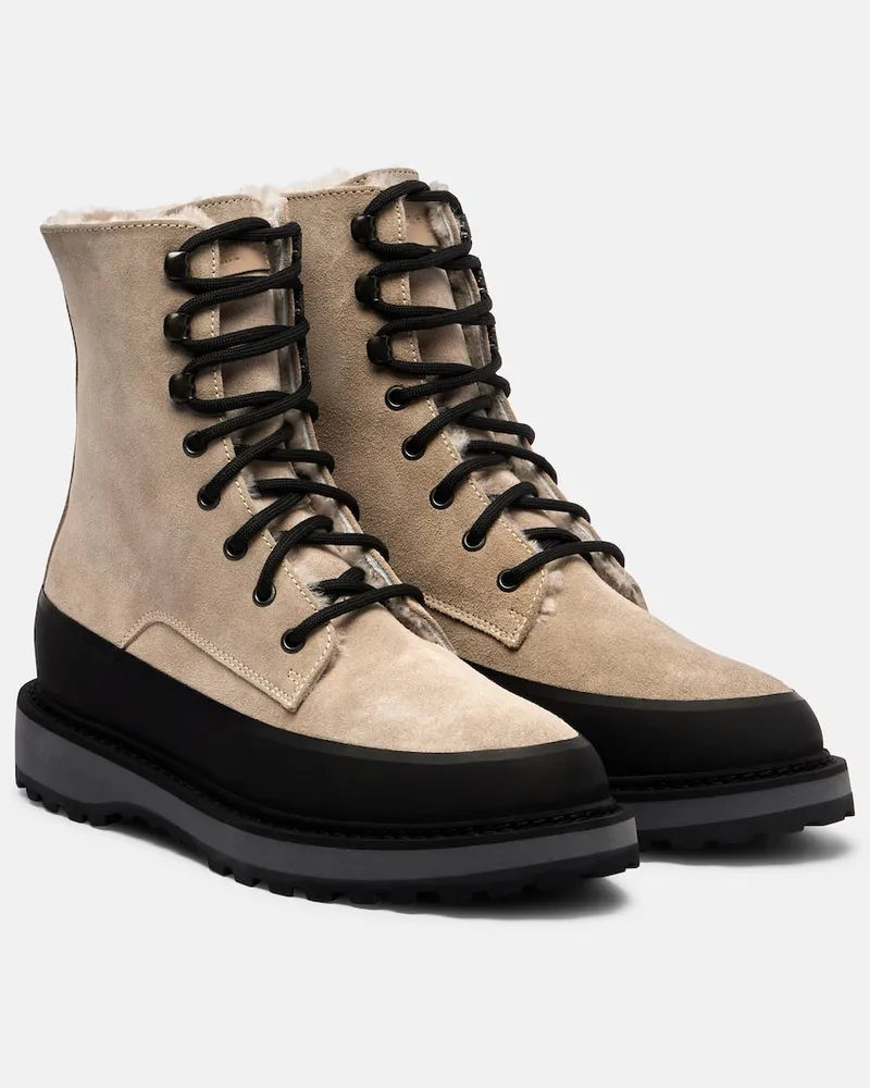 Le Monde Béryl Le Monde Béryl Schnürstiefel Dolomite aus Veloursleder Grau