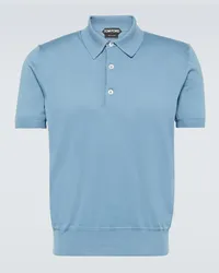 Tom Ford Polohemd aus Baumwolle Blau